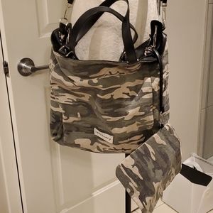 SANCTUARY Camo slouchy satchel